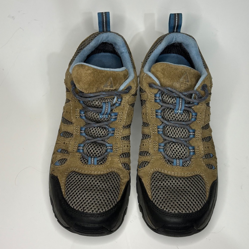 Ascend Hiking Shoes Women 8.5 Tan Blue  Bone-Dry Waterproof 844121